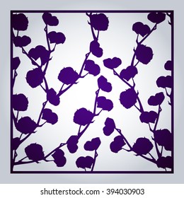 Abstract vector with floral ornaments / for laser cutting / laser cutting papier /  abstract silhouette for Laser Cutting