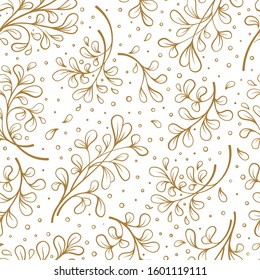 Abstract vector floral pattern for decorative design. Romantic floral background.
