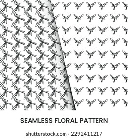 abstract vector floral pattern design template set