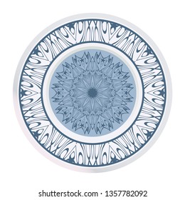 Abstract Vector Floral Pattern. Mandala Ornament. For Modern Interiors Design, Wallpaper, Textile Industry.