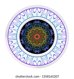 Abstract Vector Floral Pattern. Mandala Ornament. For Modern Interiors Design, Wallpaper, Textile Industry.