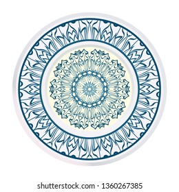 Abstract Vector Floral Pattern. Mandala Ornament. For Modern Interiors Design, Wallpaper, Textile Industry.