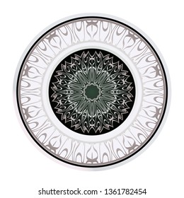 Abstract Vector Floral Pattern. Mandala Ornament. For Modern Interiors Design, Wallpaper, Textile Industry.