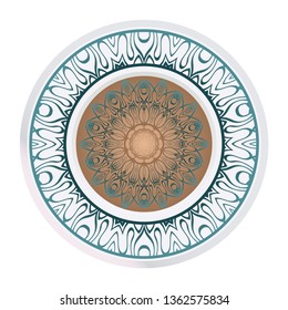 Abstract Vector Floral Pattern. Mandala Ornament. For Modern Interiors Design, Wallpaper, Textile Industry.