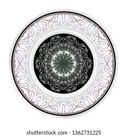 Abstract Vector Floral Pattern. Mandala Ornament. For Modern Interiors Design, Wallpaper, Textile Industry.