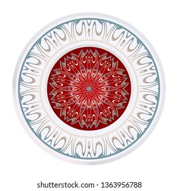 Abstract Vector Floral Pattern. Mandala Ornament. For Modern Interiors Design, Wallpaper, Textile Industry.