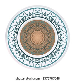 Abstract Vector Floral Pattern. Mandala Ornament. For Modern Interiors Design, Wallpaper, Textile Industry.