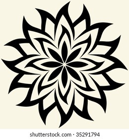 abstract vector flower