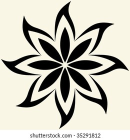 abstract vector flower