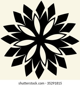 abstract vector flower