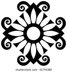 abstract vector flower