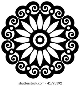 abstract vector flower