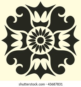 abstract vector flower