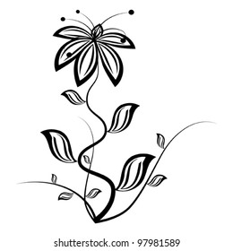 Abstract vector flower