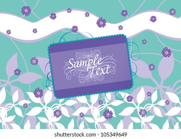Abstract vector flower background