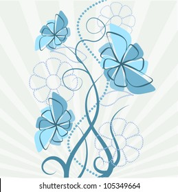Abstract vector flower background