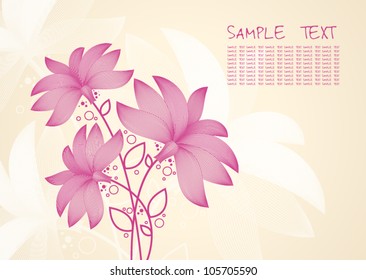 Abstract vector flower background