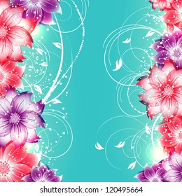 abstract vector flower background