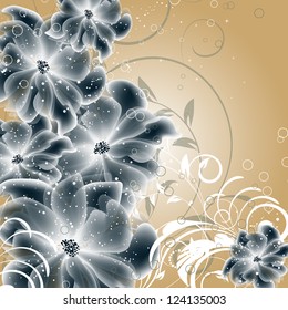 abstract vector flower background