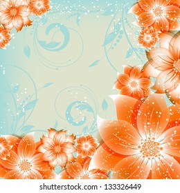 abstract vector flower background