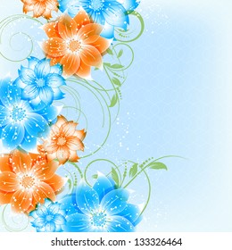 abstract vector flower background