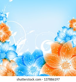 abstract vector flower background