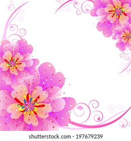 abstract vector flower background 