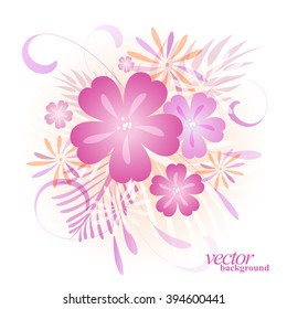 Abstract vector flower background