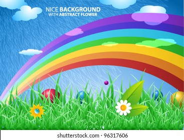 Abstract vector flower background