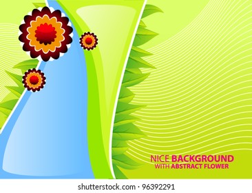 Abstract vector flower background