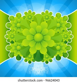 Abstract vector flower background