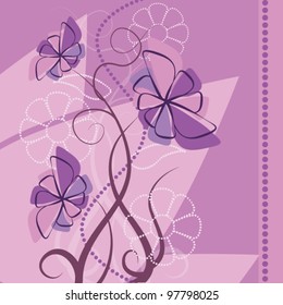 Abstract vector flower background
