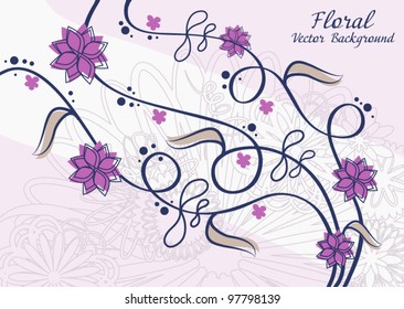Abstract vector flower background