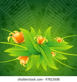 Abstract vector flower background