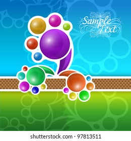 Abstract vector flower background