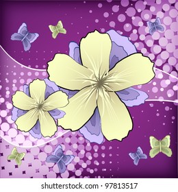 Abstract vector flower background
