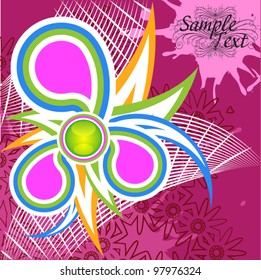 Abstract vector flower background