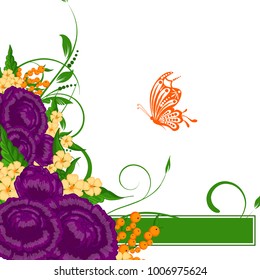 Abstract vector flower background. Flower invitation, save the date card template, abstract elegant pattern vector design editable. Floral design