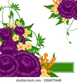 Abstract vector flower background. Flower invitation, save the date card template, abstract elegant pattern vector design editable. Floral design