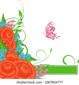 Abstract vector flower background. Flower invitation, save the date card template, abstract elegant pattern vector design editable. Floral design