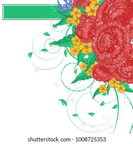 Abstract vector flower background. Flower invitation, save the date card template, abstract elegant pattern vector design editable. Floral design