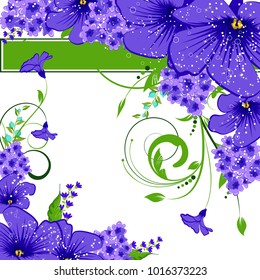 Abstract vector flower background. Flower invitation, save the date card template, abstract elegant pattern vector design editable. Floral design