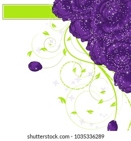 Abstract vector flower background. Flower invitation, save the date card template, abstract elegant pattern vector design editable. Floral design