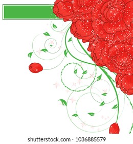 Abstract vector flower background. Flower invitation, save the date card template, abstract elegant pattern vector design editable. Floral design