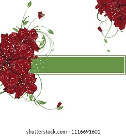 Abstract vector flower background. Flower invitation, save the date card template, abstract elegant pattern vector design editable. Floral design