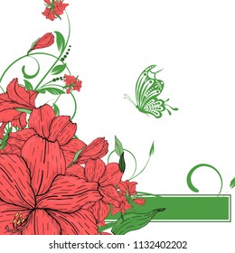 Abstract vector flower background. Flower invitation, save the date card template, abstract elegant pattern vector design editable. Floral design