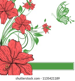 Abstract vector flower background. Flower invitation, save the date card template, abstract elegant pattern vector design editable. Floral design