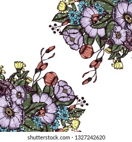 Abstract vector flower background. Flower invitation, save the date card template, abstract elegant pattern vector design editable. Floral design