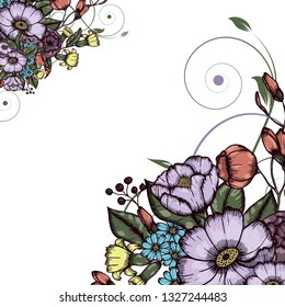 Abstract vector flower background. Flower invitation, save the date card template, abstract elegant pattern vector design editable. Floral design