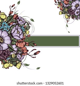 Abstract vector flower background. Flower invitation, save the date card template, abstract elegant pattern vector design editable. Floral design